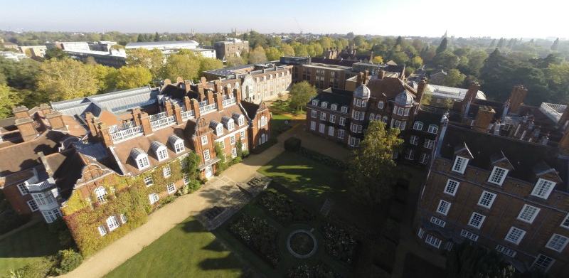 ariel view of the college