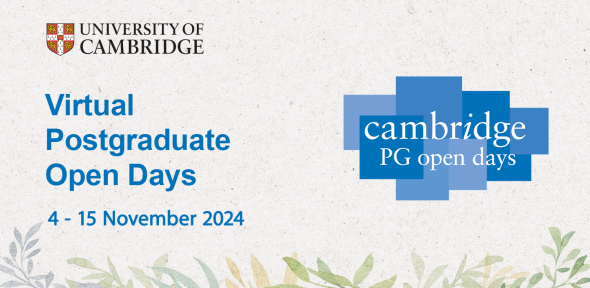 Virtual Postgraduate Open Days, University of Cambridge, 4-15 November 2024